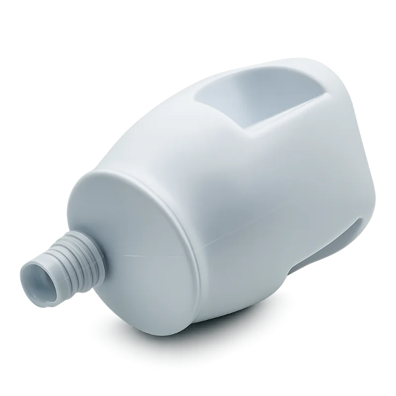 White plastic blow molded bottle -- custom blow molding product