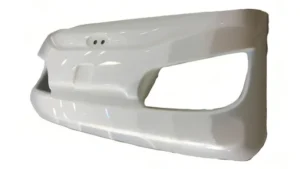 White heavy gauge thermoformed automotive bumper cover