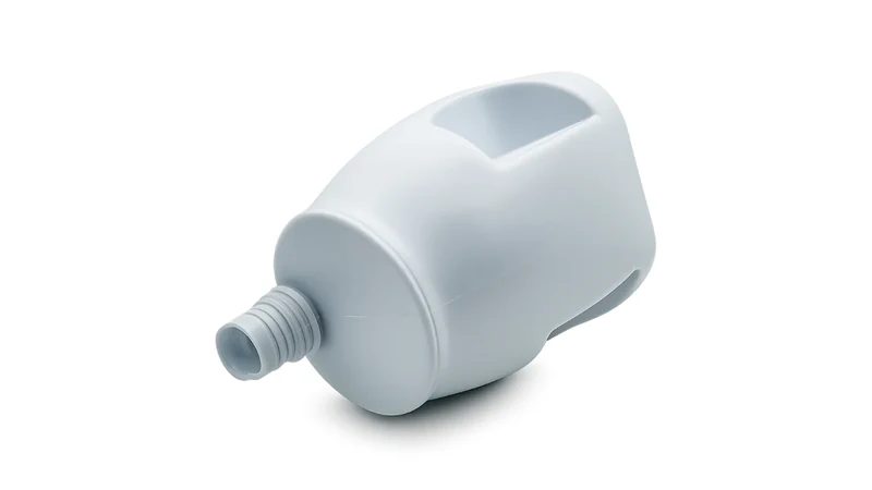 White plastic blow molded bottle -- custom blow molding product