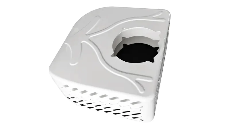 White vented thermoformed housing